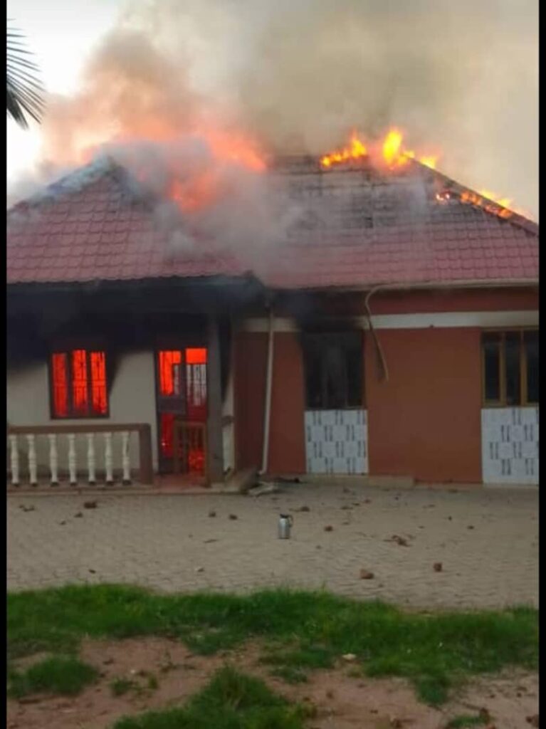 Levi's House on fire